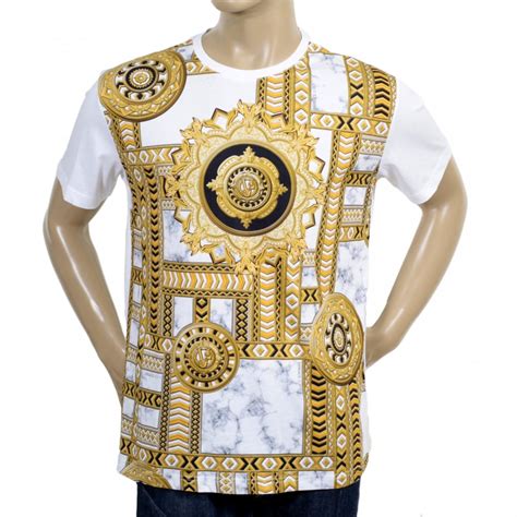 all white versace shirt|versace shirt white and gold.